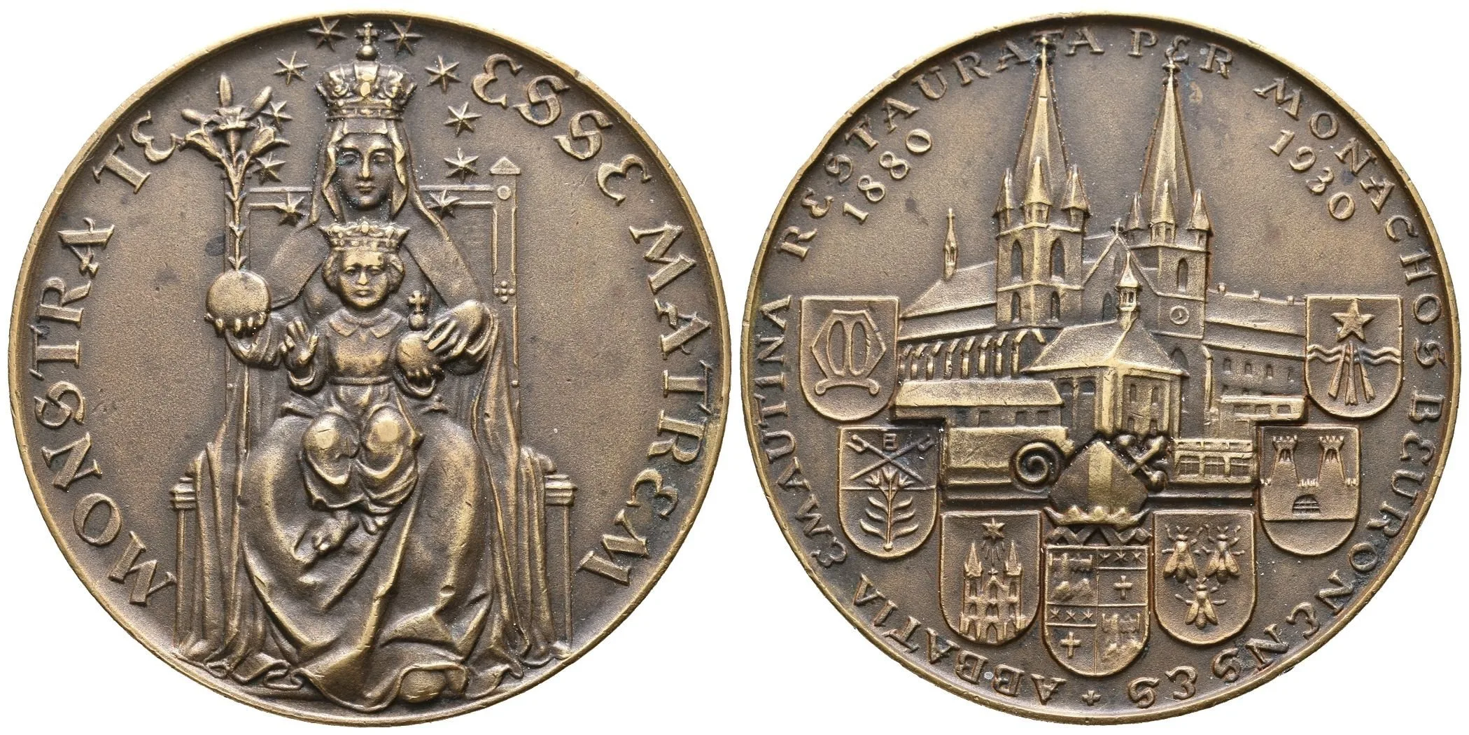 AE Medaile 1930 (Eligis Peuker) - Panna Marie Montserratská, na 50. výročí — 1