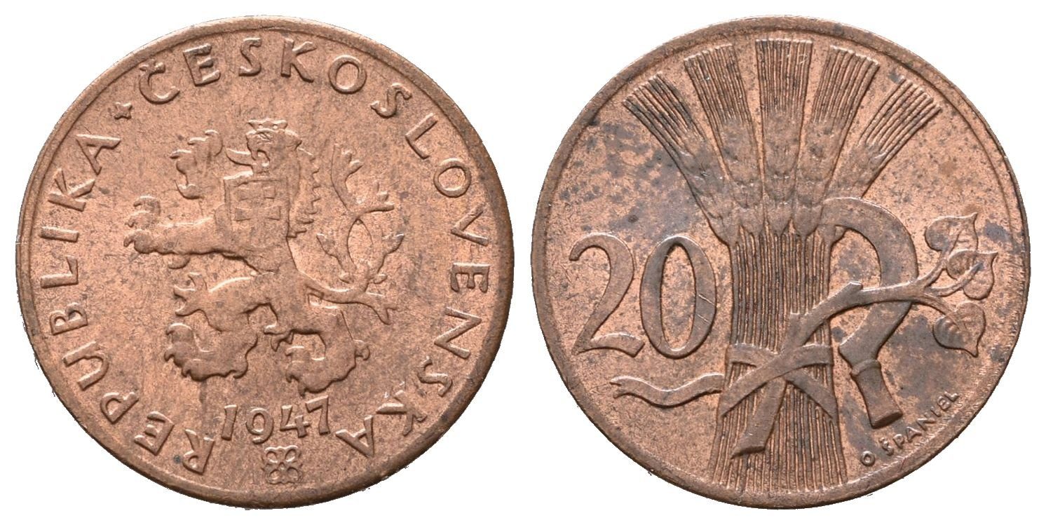 20 Haléř 1947, vzácný