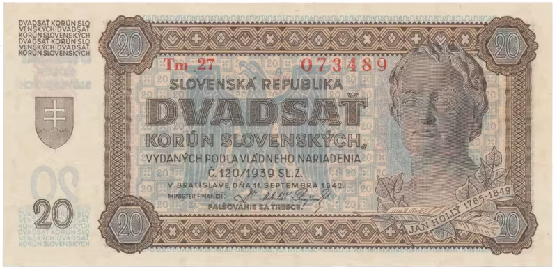 20 Koruna 1942, série Tm 27, Hej.53a2