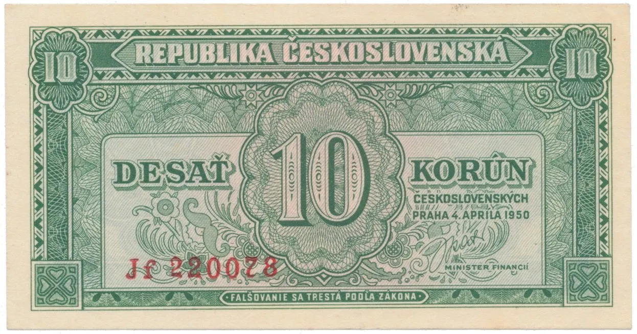 10 Koruna 1950, Hej.86b
