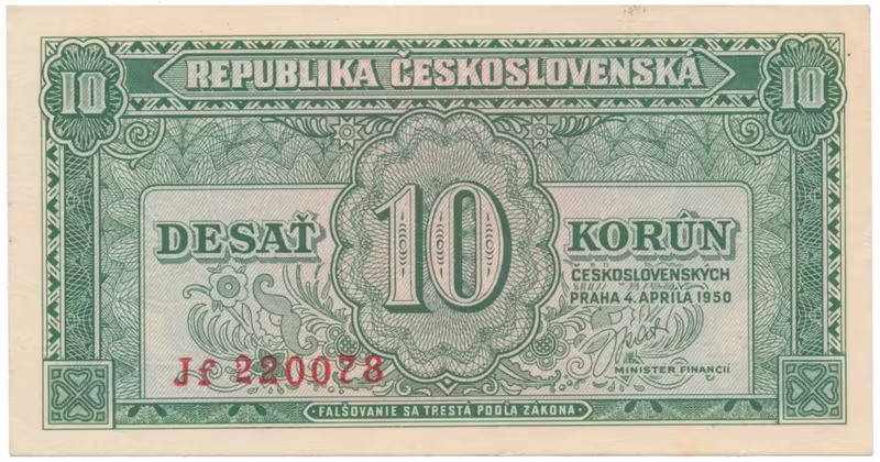10 Koruna 1950, Hej.86b