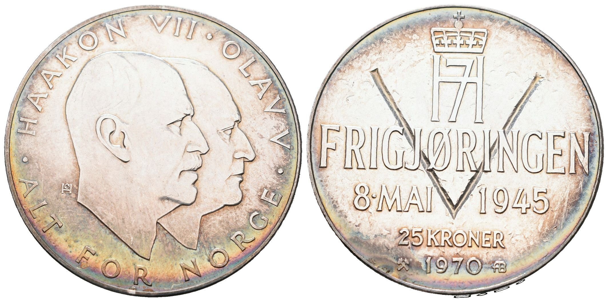 Norsko, 25 Kroner 1970 - Osvobození