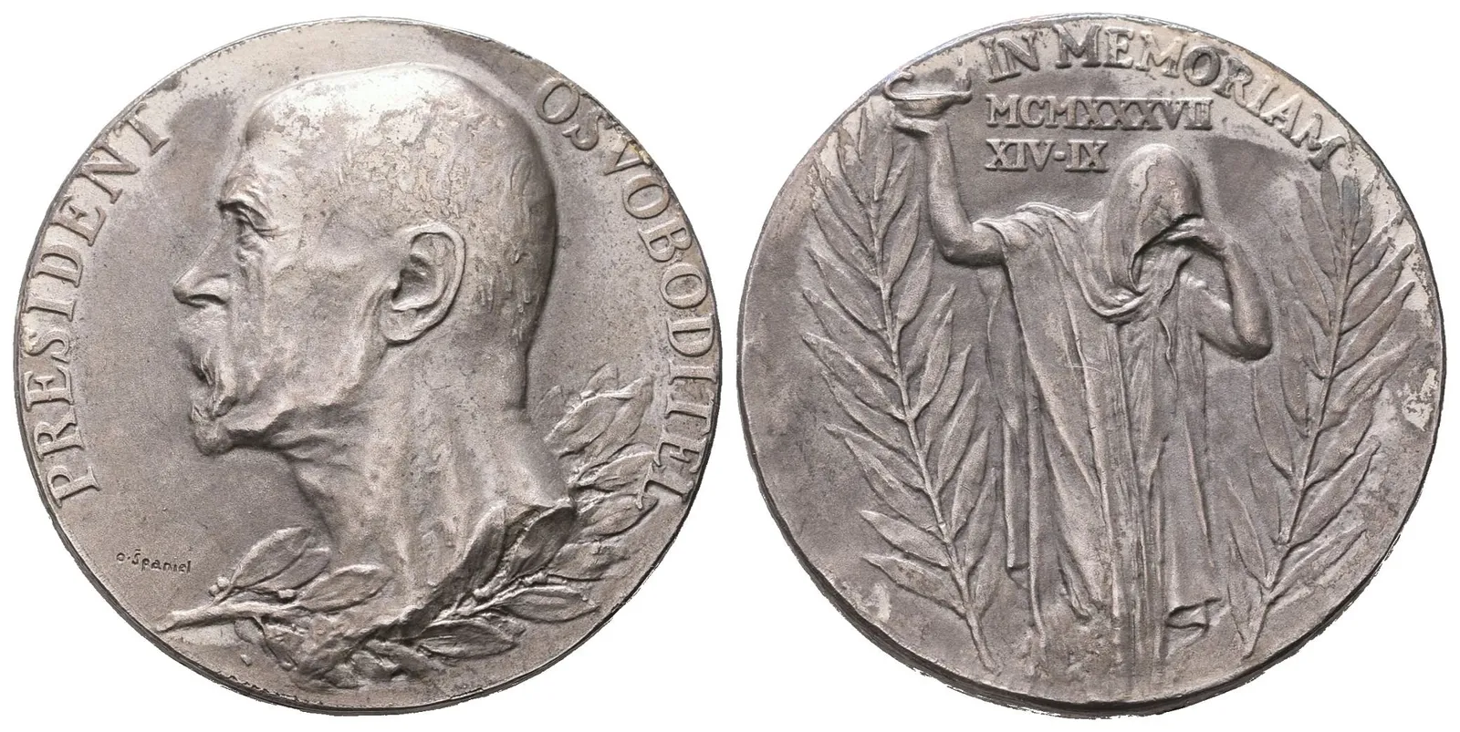 AR Medaile 1937 - K úmrtí T. G. Masaryka