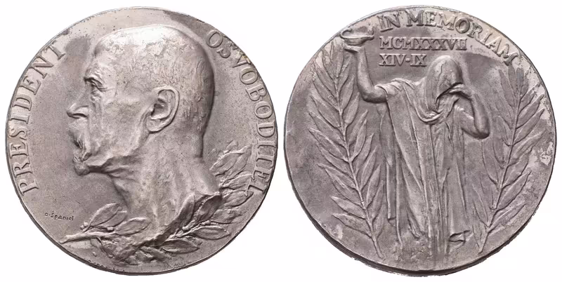 AR Medaile 1937 - K úmrtí T. G. Masaryka