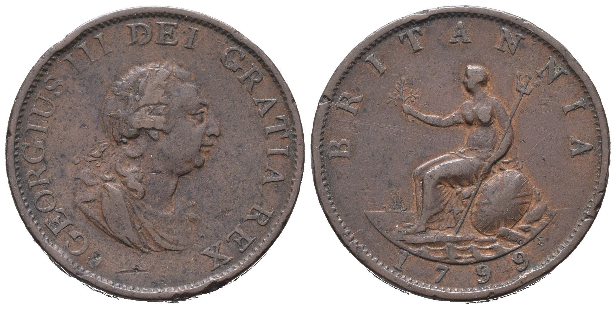 Velká Británie, Pence 1797 "Cartwheel"