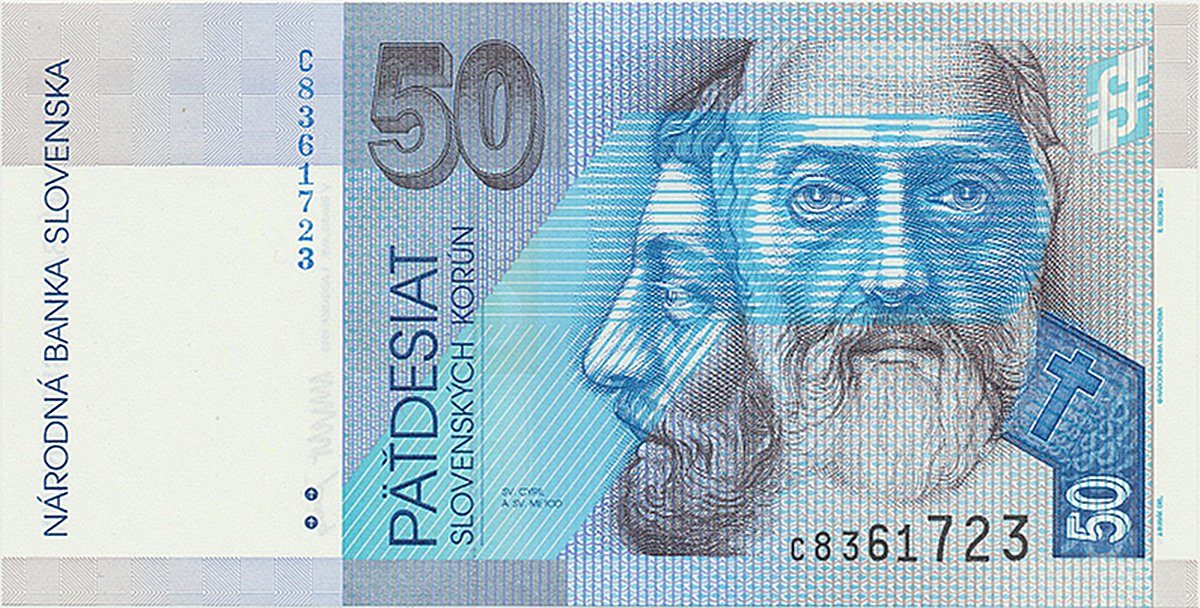 50 Koruna / 1. 8. 1993, série C, 7-místný číslovač, Hej.SK7a