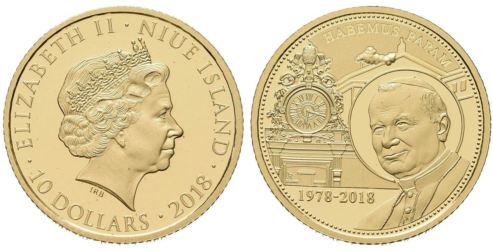 Niue Island, 10 Dollars 2018 - Habemus Papam
