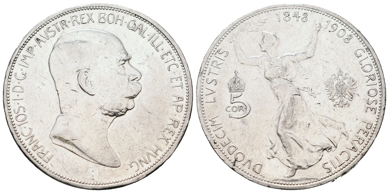 5 Koruna 1908 - jubilejní
