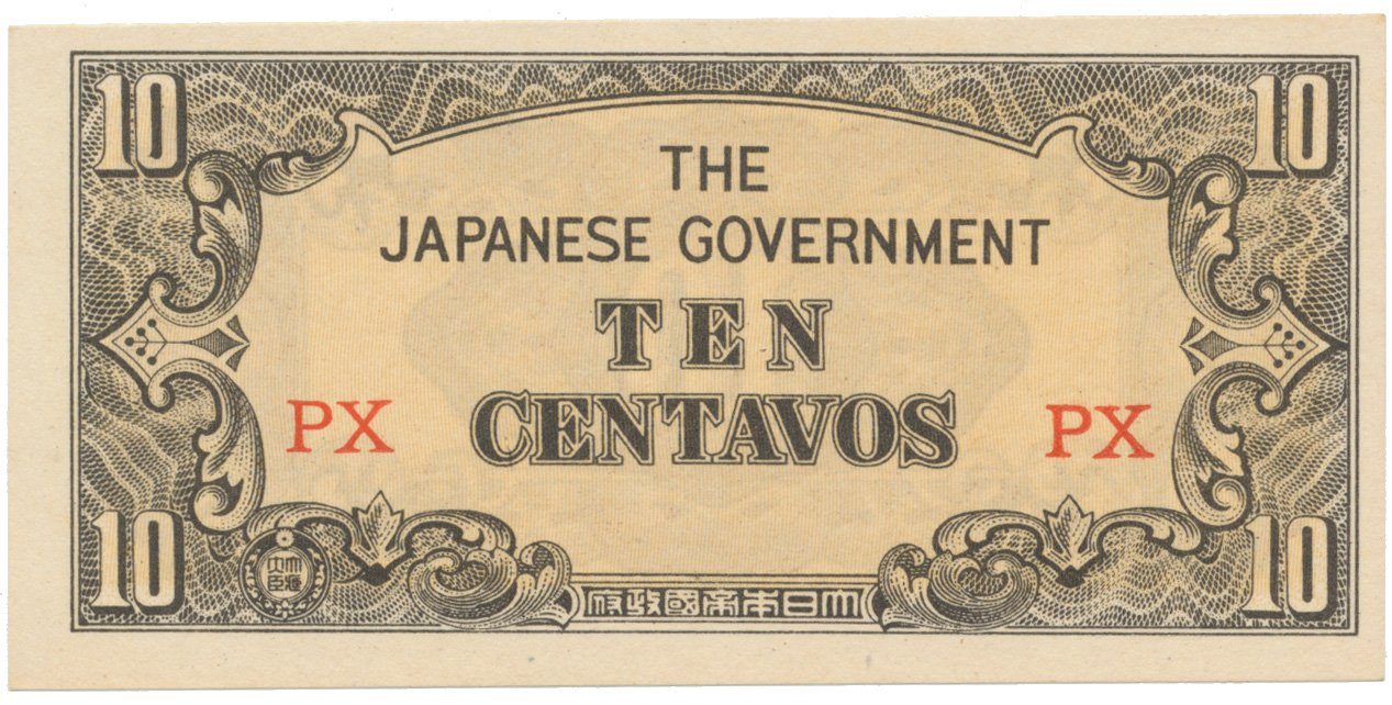 Filipíny - japonská okupace, 10 Centavos (1942), P.104a