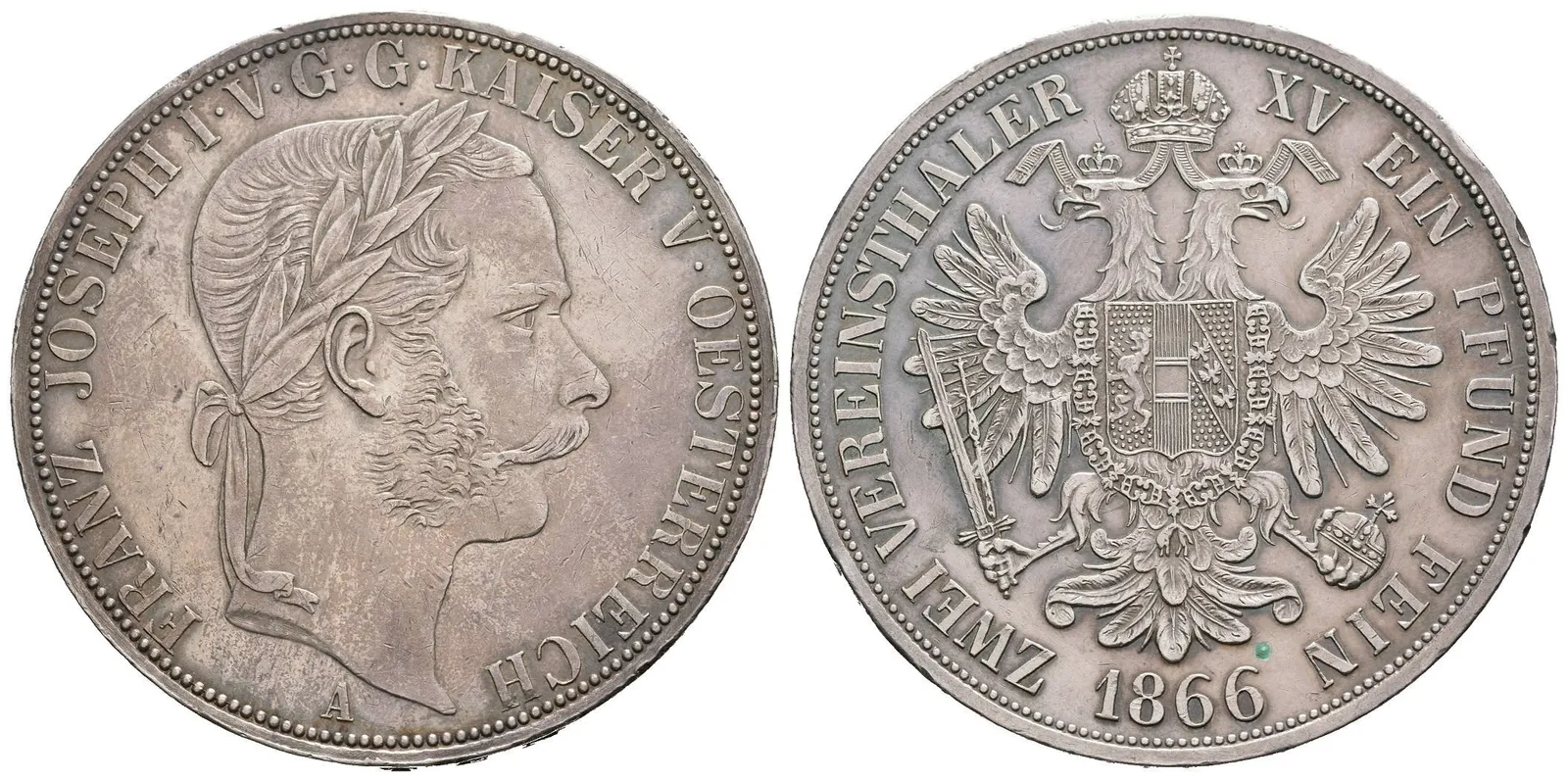 2 Tolar spolkový 1866 A (raženo pouze 10395 ks), — 1