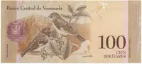 Venezuela, 100 Bolivares 2008, anulát - MUESTRA SIN VALOR, P.93bs - fotografie 2