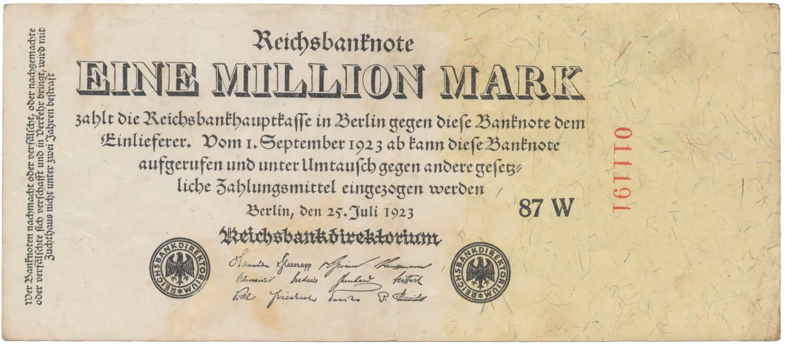 Německo, 1 Million Mark 1923, Ro.92b