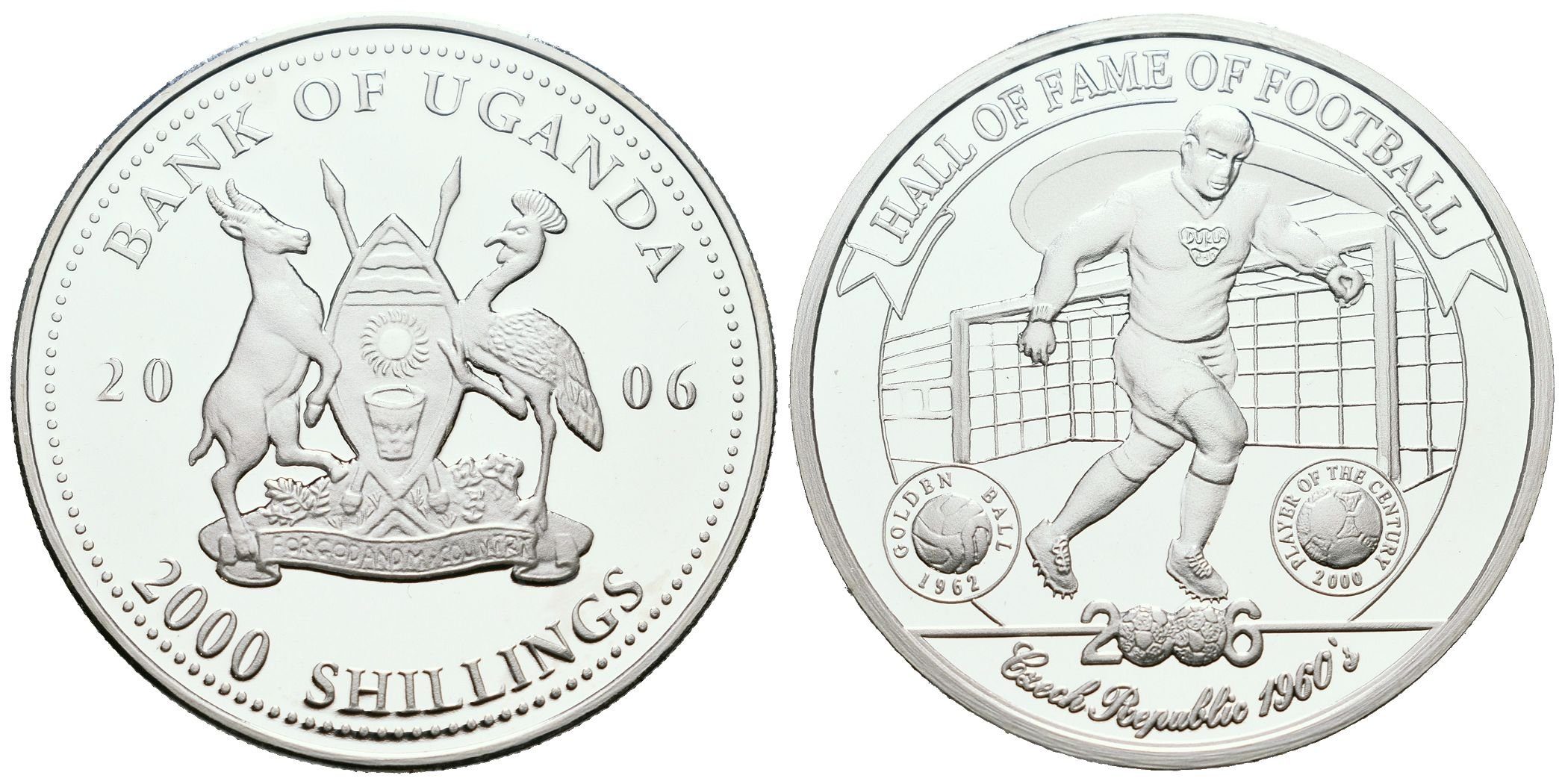 Uganda, 2000 Shillings 2006 - Josef Masopust