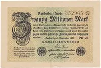 Německo, 20 Millionen Mark 1923, Ro.107g