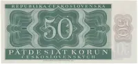 50 Koruna 1950, I. vydání, perforace 3 m.d., Hej.87aS1 - fotografie 2