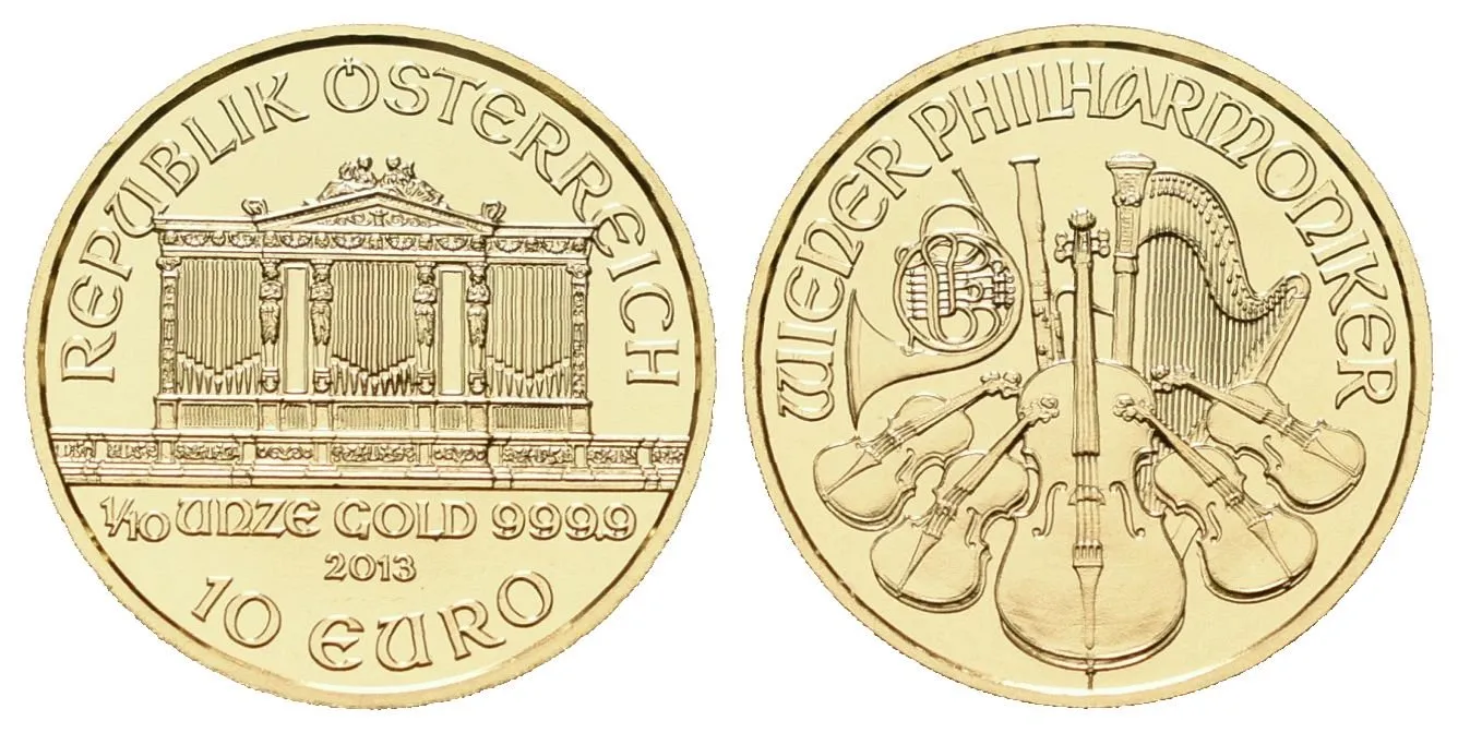 Rakousko, 10 Euro 2013 - Wiener Philharmoniker