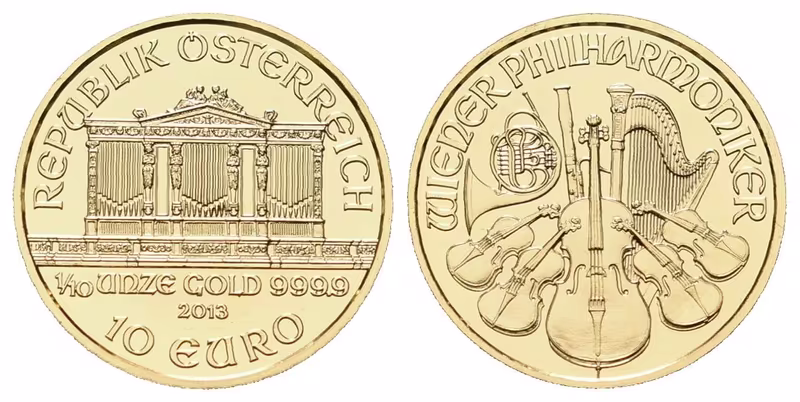 Rakousko, 10 Euro 2013 - Wiener Philharmoniker