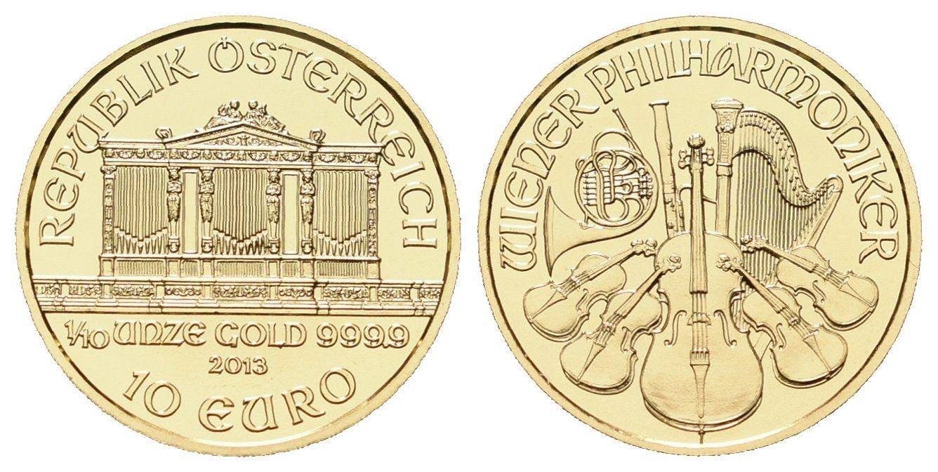 Rakousko, 10 Euro 2013 - Wiener Philharmoniker