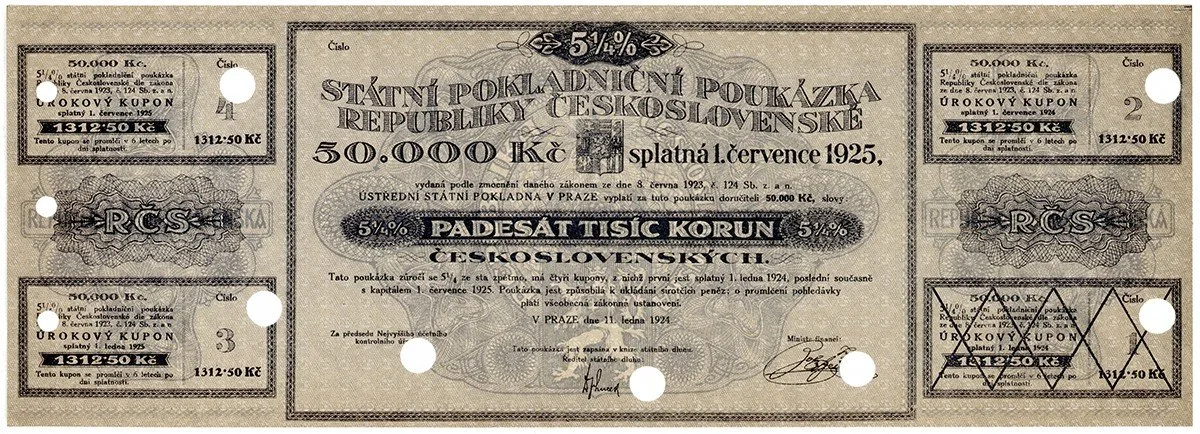 Státní pokladniční poukázky, 1919 - 1939 — 1