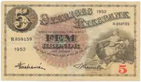 Švédsko, 5 Kronor 1952, P.33ai