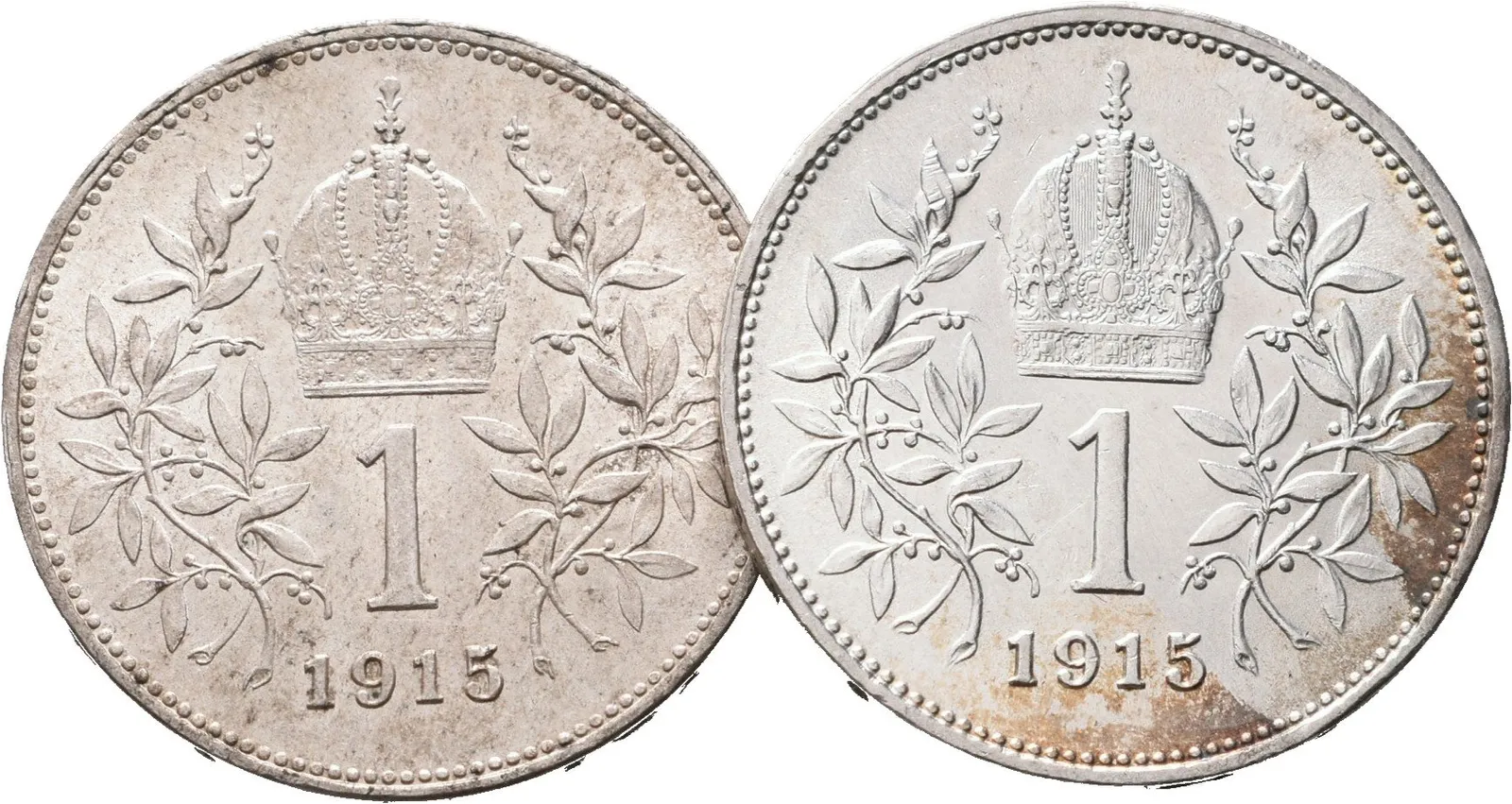 1 Koruna 1915, lot 2 ks
