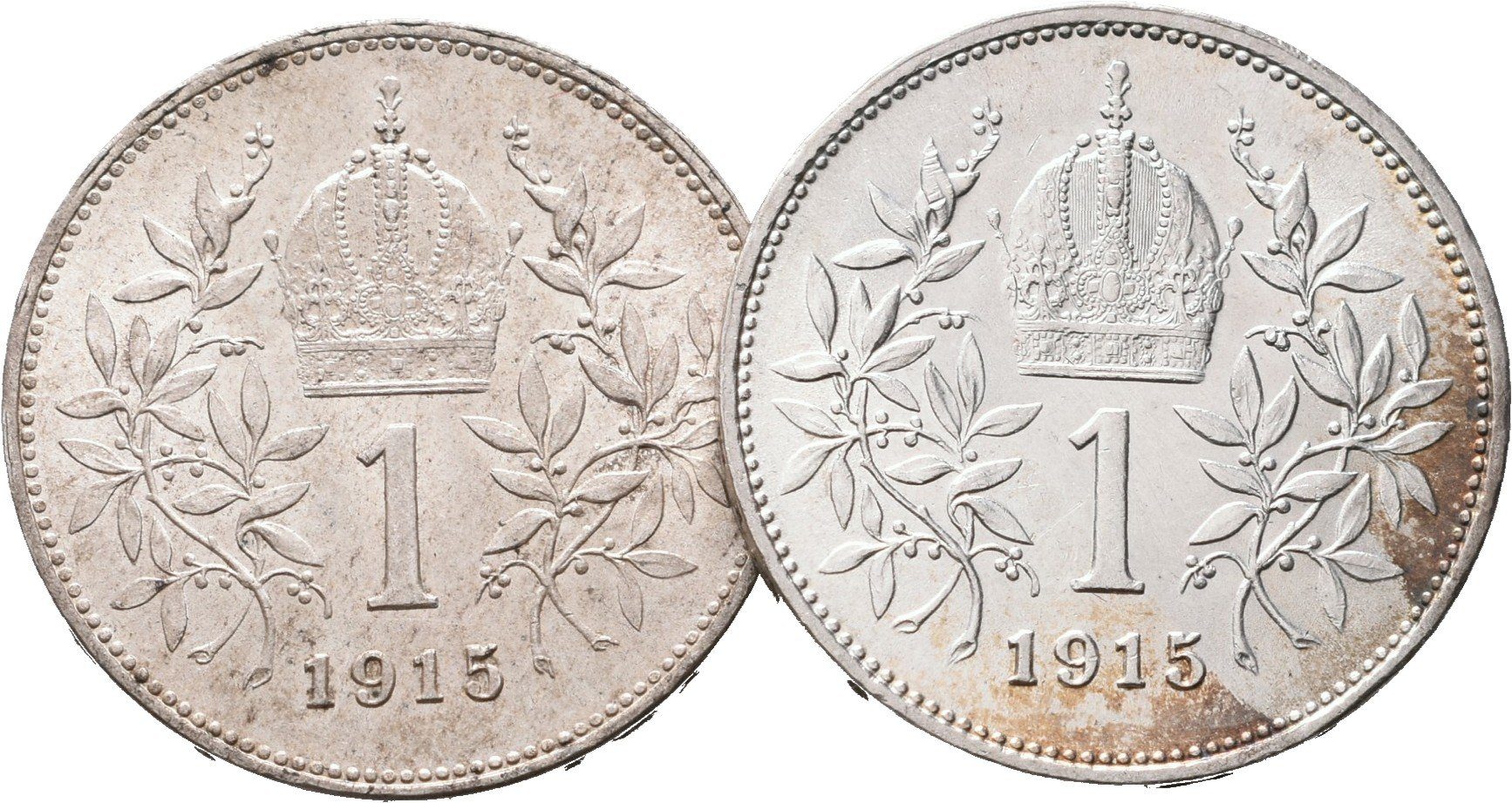 1 Koruna 1915, lot 2 ks