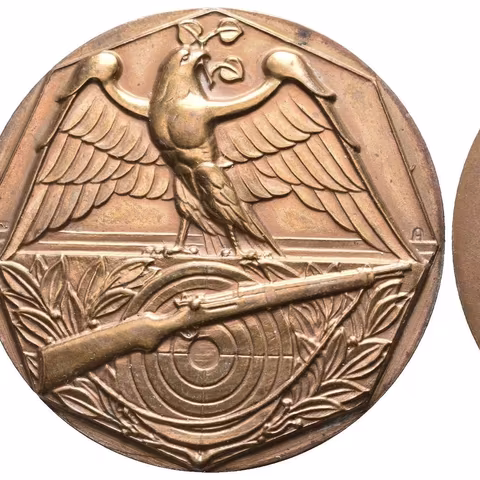 AE Medaile 1937 - Střelecké závody důstojníků v záloze. Bronz 43 mm
