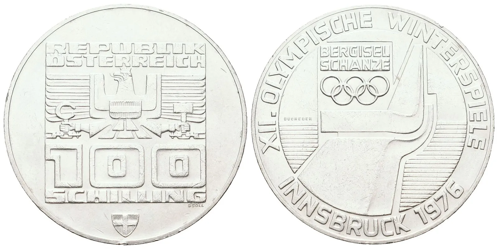 Rakousko, 100 Schilling 1976 - ZOH
