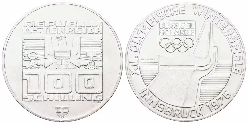 Rakousko, 100 Schilling 1976 - ZOH