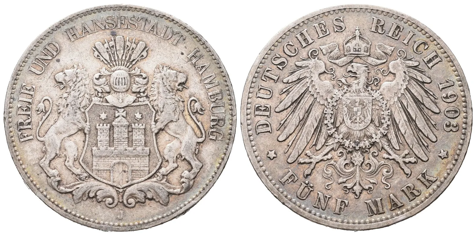 Hamburg, 5 Marka 1903 J