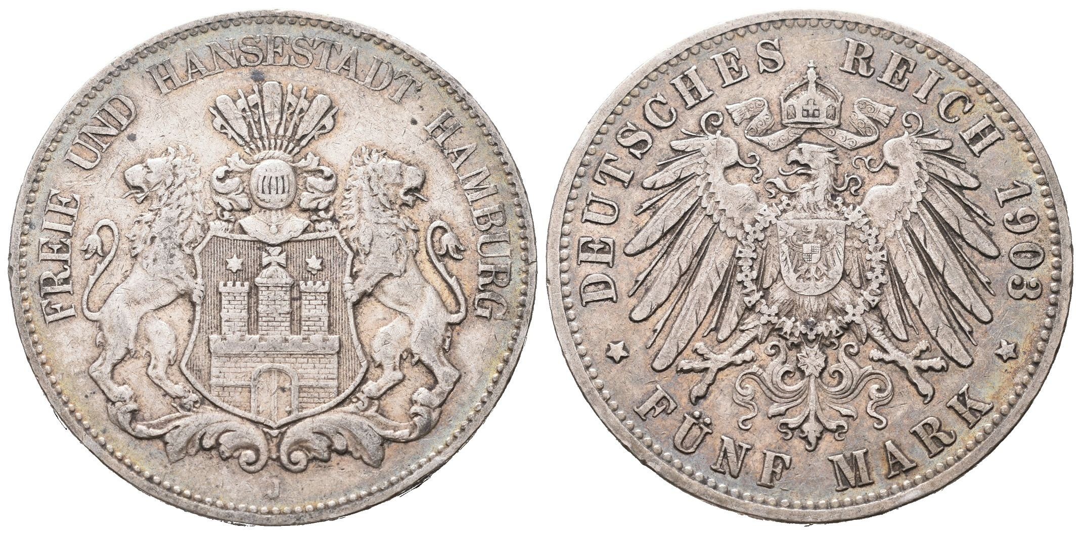 Hamburg, 5 Marka 1903 J