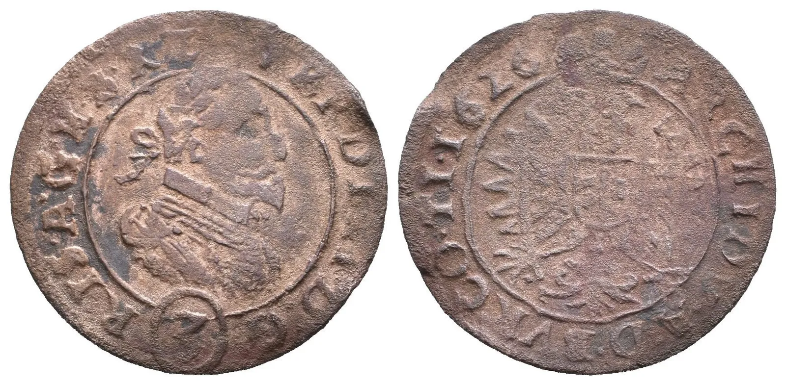 3 Krejcar 1626, Hradec u Opavy-Zwirner, Hal.1139, falsum ke škodě oběhu, — 1
