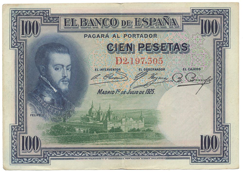 Španělsko, 100 Pesetas 1925, P.69c