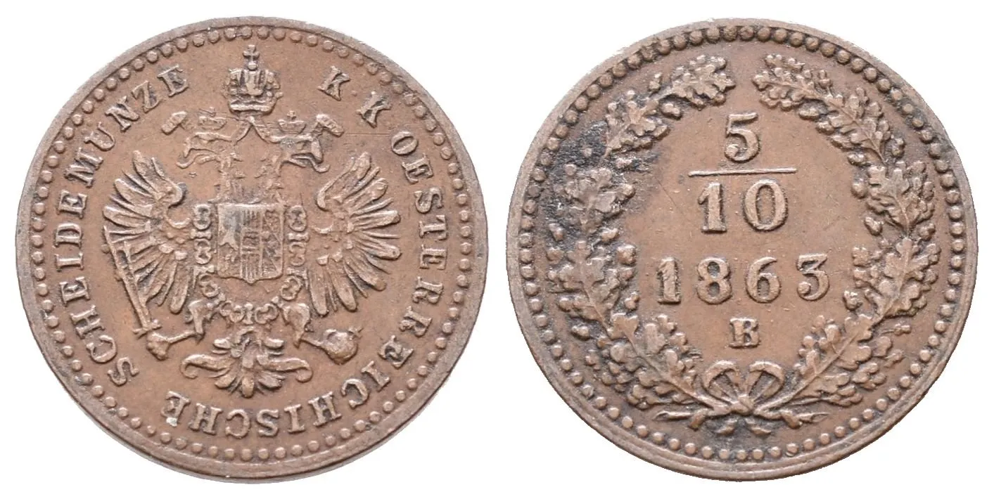 5/10 Krejcar 1863 B