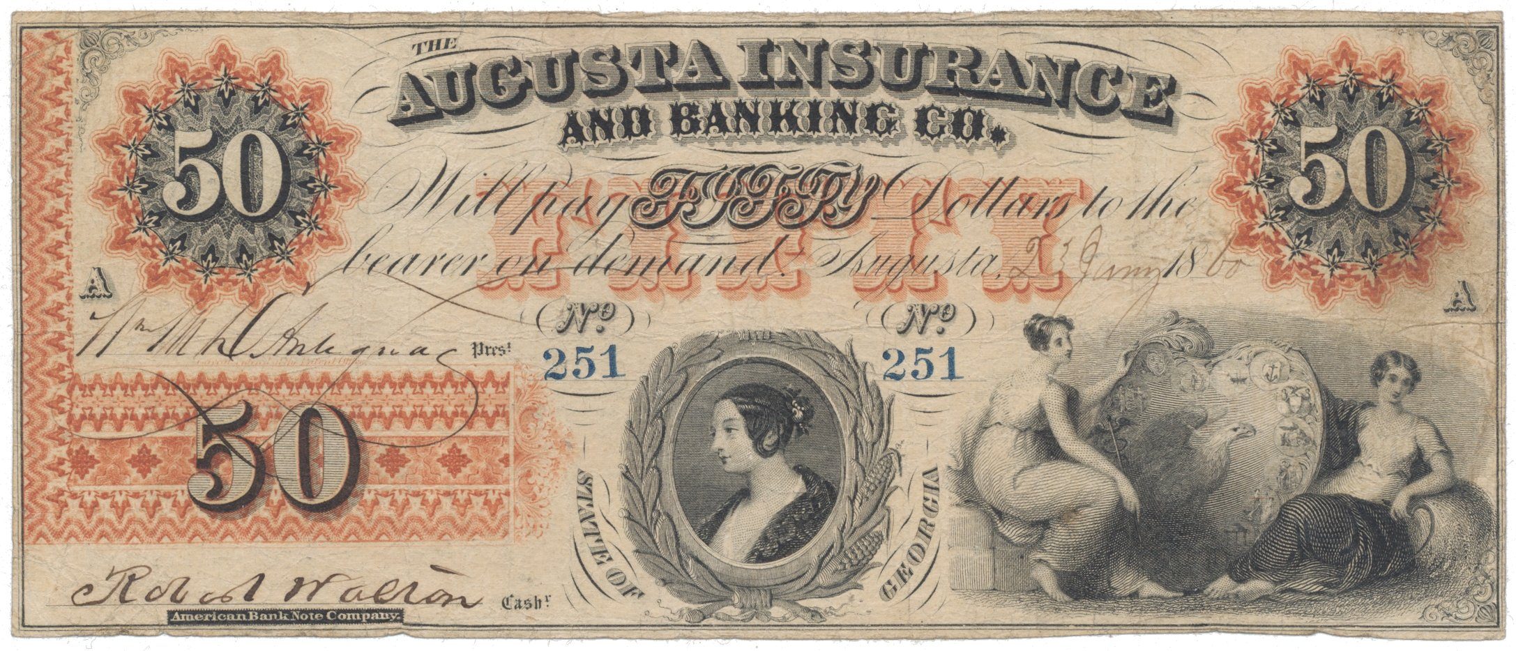 USA - Georgia, 50 Dollar 1860