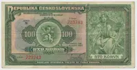 Československo, 100 Koruna 1920, série M, Hej.16a, pěkná