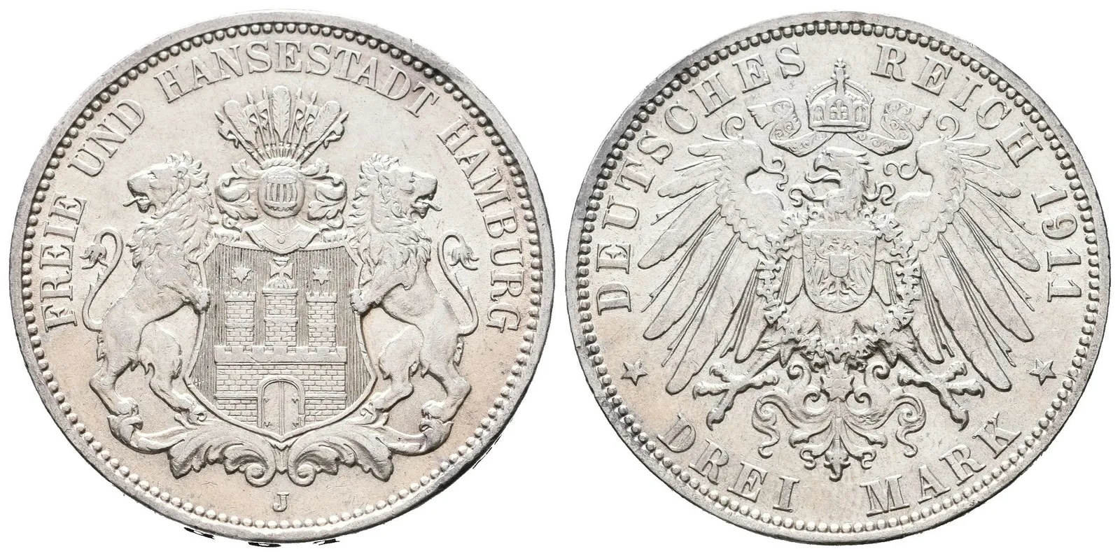 Hamburg, 3 Marka 1911 J