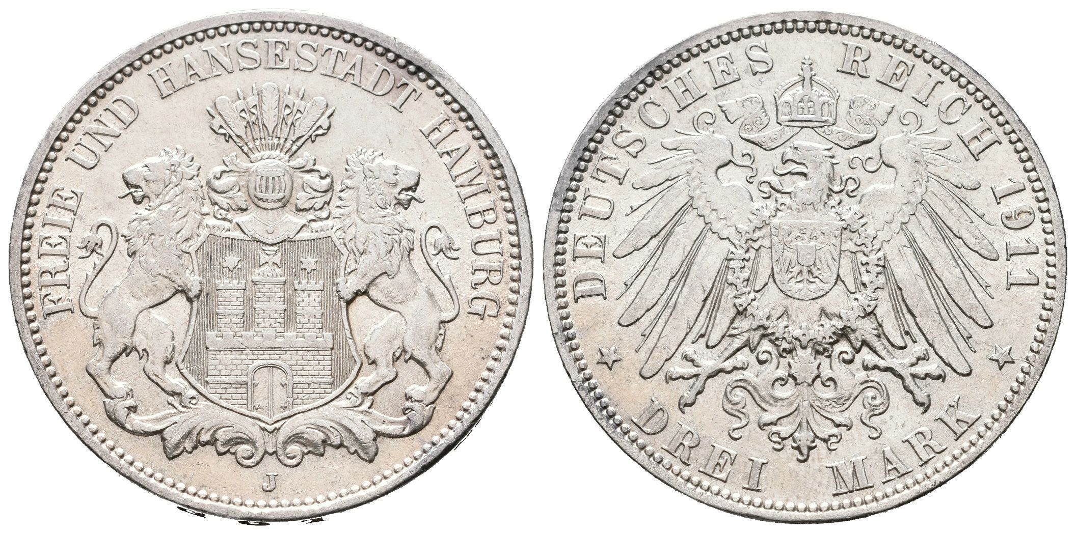 Hamburg, 3 Marka 1911 J