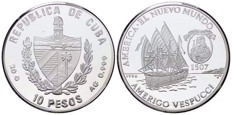 Kuba, 10 Pesos 1996 - Amerigo Vespucci
