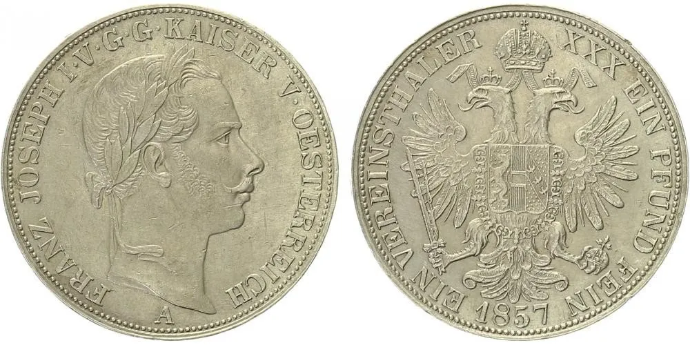 Rakouská a spolková měna, 1857 - 1892 — 1