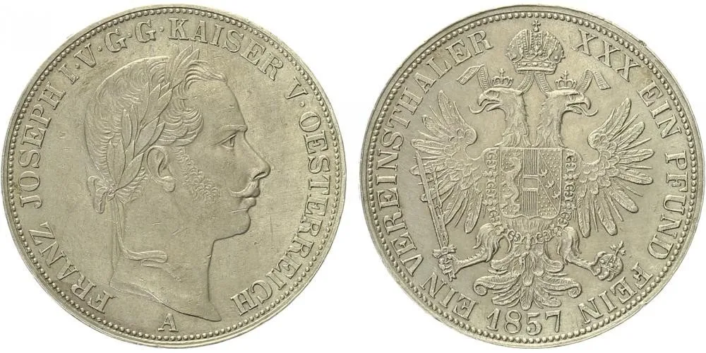 Rakouská a spolková měna, 1857 - 1892 — 1