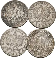 Polsko, 2 Zloté 1934 - 4 kusy - fotografie 2