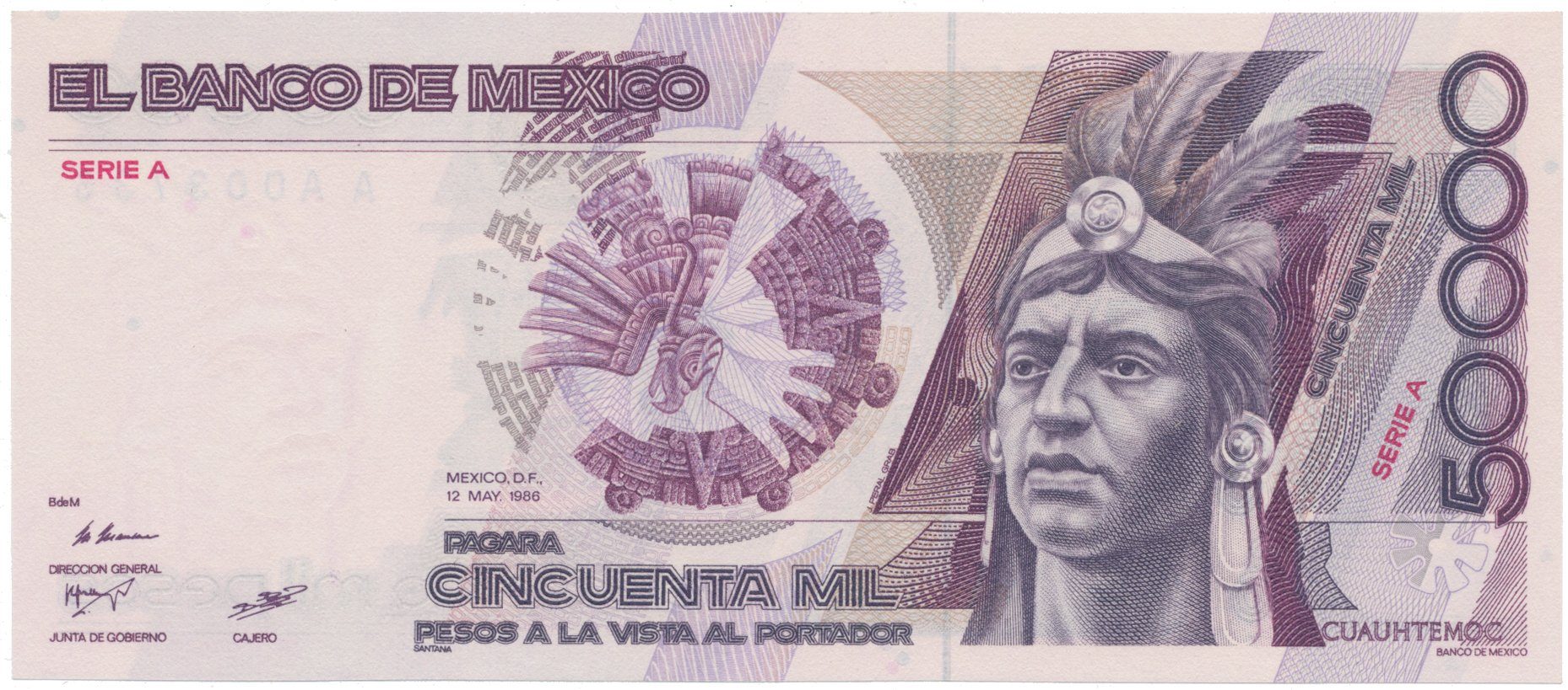 Mexiko, 50.000 Pesos 1988, P.93a
