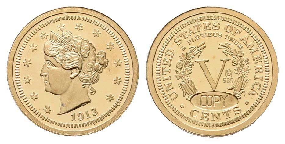 USA, replika 5 Cents 1913