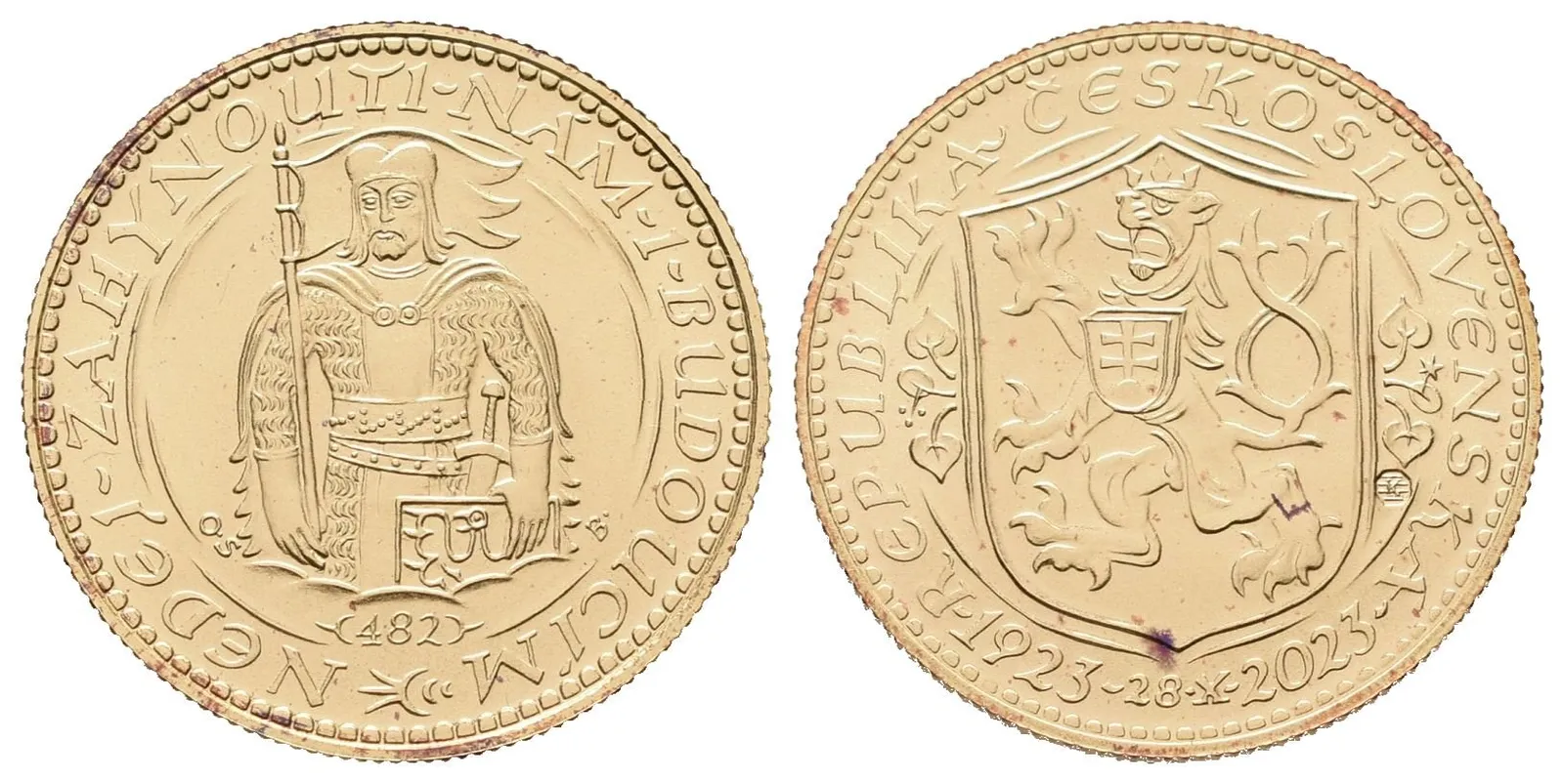 Svatováclavský dukát 1923 - 2023, číslovaný, číslo 482