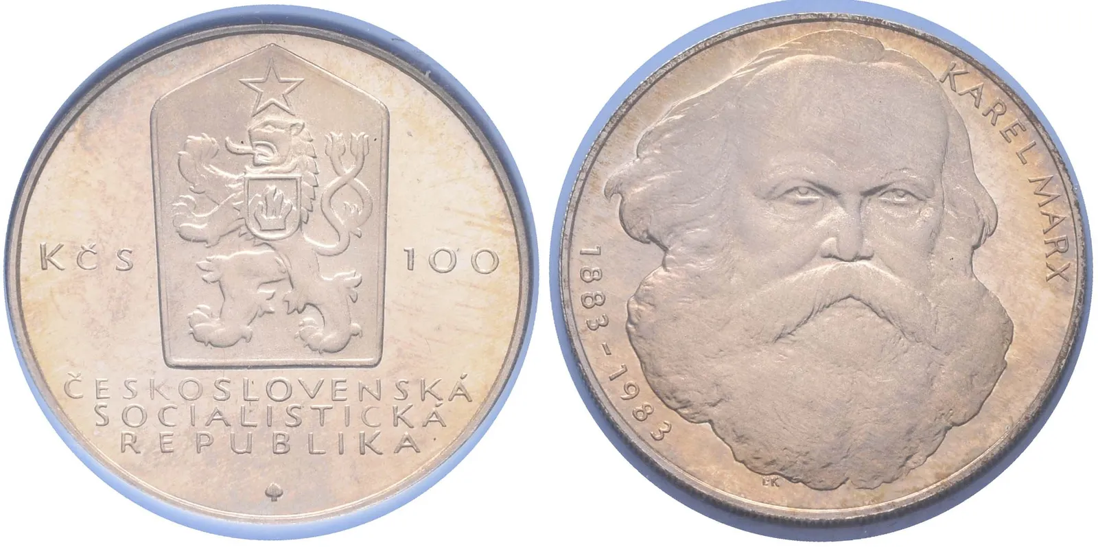 100 Kčs 1983 - Karel Marx, PROOF
