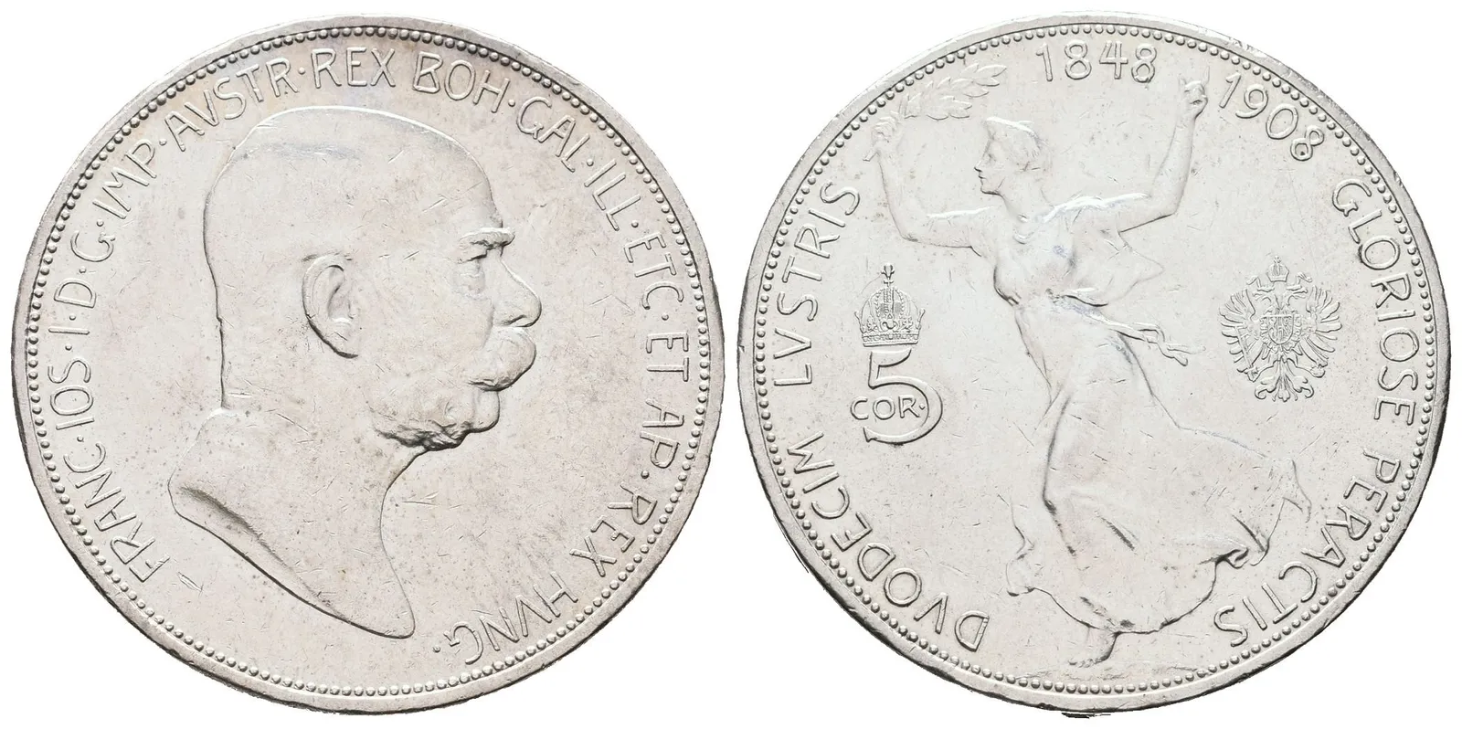 5 Koruna 1908 - jubilejní