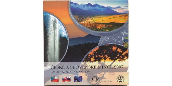 Ročníková sada mincí 2007 - České a slovenské mince