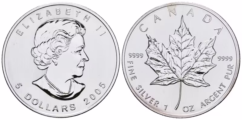 Kanada, 5 Dollars 2005 - Maple Leaf