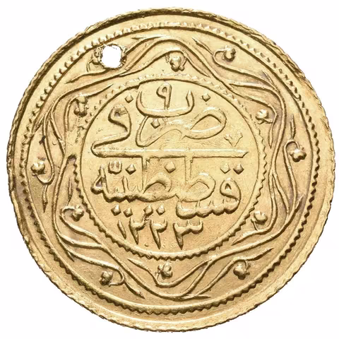 2 Rumi Altin AH 1223, rok 9, Istambul, KM.614 (4,74 g), dírka jinak pěkná zachovalost,